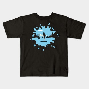 Blue Surfer Logo Padelboard Kids T-Shirt